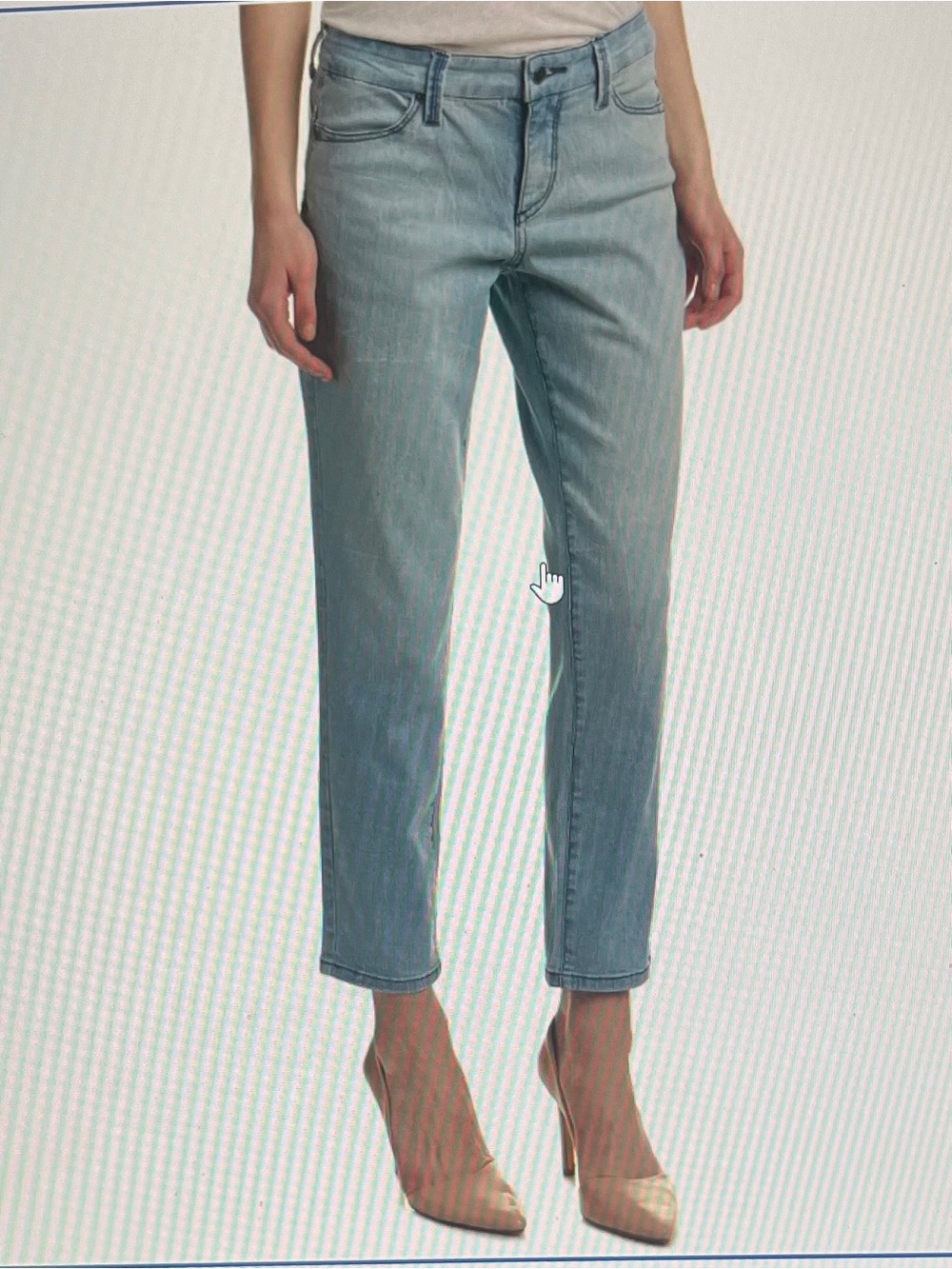 NYDJ Clarissa Light Blue Stone-washed Skinny Ankle Length Jeans